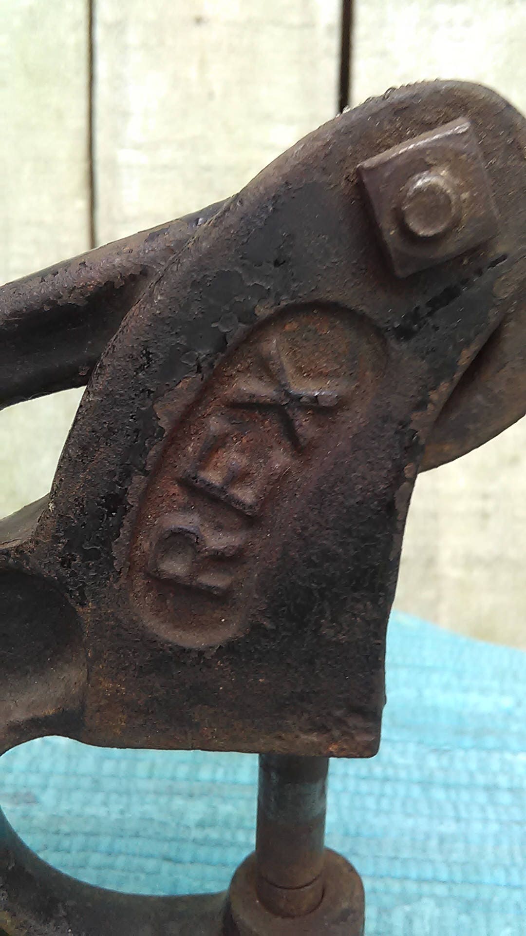 Antique Vintage Cast Iron Rex #27 Press Punch Rivet Tool Riveter Leather  1900Pat