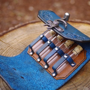 CUSTOM Tea / Coffee Medieval Vial Pouch - (Glass Vial Holder / Stash Pouch / Jar)