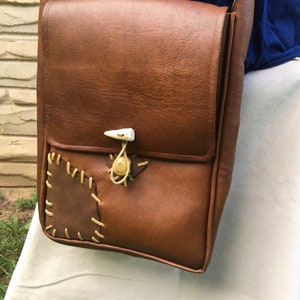 Flynn Rider Satchel Disney Tangled, Disney Cosplay, Rapunzel, Real Leather, Men's Cosplay Accessories, Screen Accurate, Excellent Replica image 1