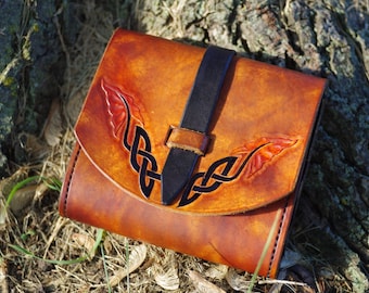 Large Leather Pouch w/ Small Inside Pocket