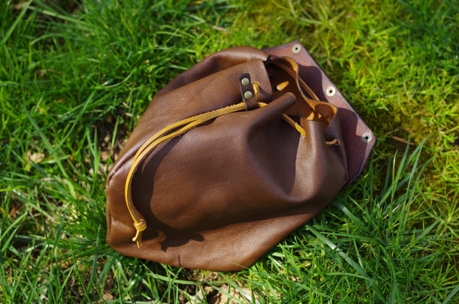 Making a Leather Drawstring Pouch 