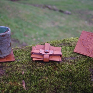 Custom Table Coasters, x4 with Storage Case