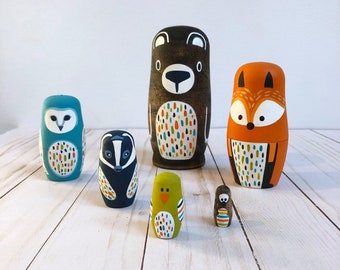 woodland russian dolls