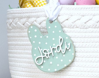 Easter Basket Tag - Bunny Tag - Easter Name Tag - Personalized Gift Tag - Rabbit Tag - Custom Easter Tag