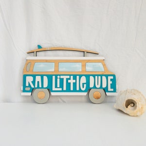 Rad Little Dude 3D Retro Van Decor for Boys Surf or Beach themed Nursery, Party or Baby Shower. image 9
