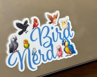 Bird Nerd Vinyl Sticker: Waterproof Decal for Laptops, Water Bottles