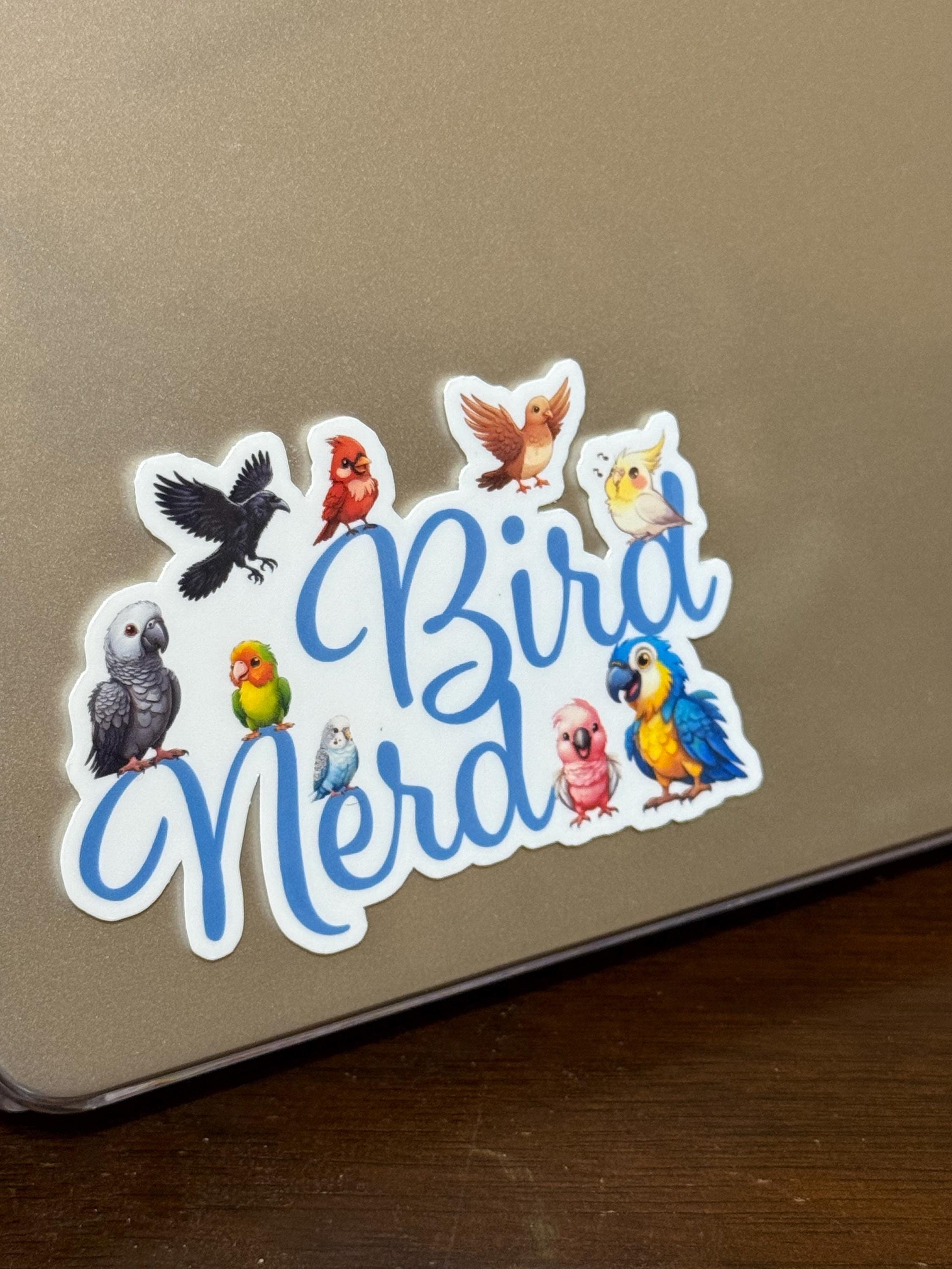 Bird Nerd Vinyl Sticker: Waterproof Decal for Laptops, Water Bottles - Etsy