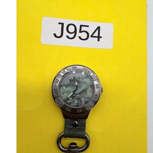 Camo Clip Watch Japan Quartz Movement Gunmetal Tactical Keychain image 7