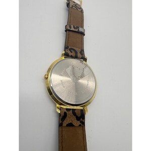 Collezio Gold Tone Leopard Print Strap Quartz Watch Japan Movt Round Face image 5