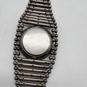Vintage Giordano Quartz Watch Industrial Ball Chain Silver Tone Needs Battery image 10