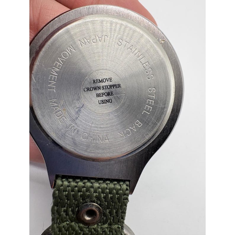 Camo Clip Watch Japan Quartz Movement Gunmetal Tactical Keychain image 4