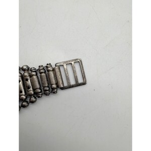 Vintage Giordano Quartz Watch Industrial Ball Chain Silver Tone Needs Battery image 9
