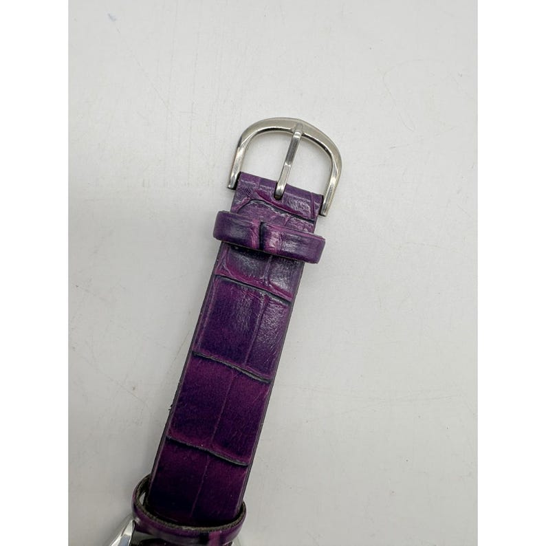Vivani Purple Butterfly Charm Watch Rhinestone Bezel Needs Battery image 8