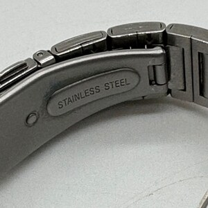Titan Mens Silver Tone Blue Dial Multifunction Watch 50M WR Needs Battery image 4