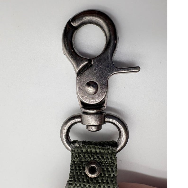 Camo Clip Watch Japan Quartz Movement Gunmetal Tactical Keychain image 5