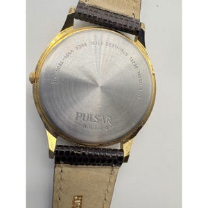 Pulsar Quartz Watch Distinguished President Optimist International Gold Need Bat image 5
