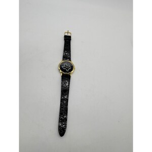 Vivani Purple Butterfly Charm Watch Rhinestone Bezel Needs Battery image 9
