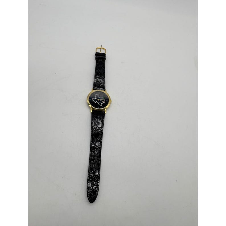 Vivani Purple Butterfly Charm Watch Rhinestone Bezel Needs Battery image 9