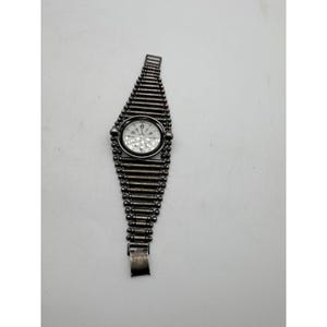 Vintage Giordano Quartz Watch Industrial Ball Chain Silver Tone Needs Battery image 1