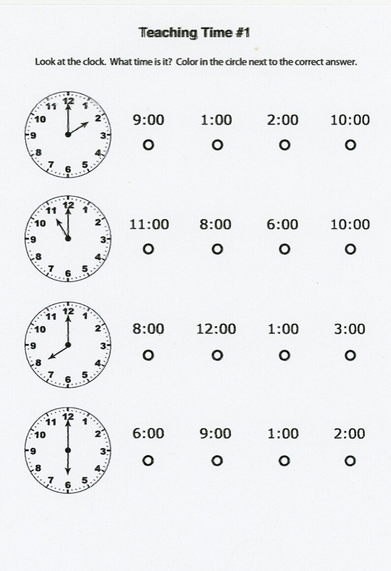 Learn How to Tell Time Teach How to Tell Time Help Kids Tell Etsy Canada