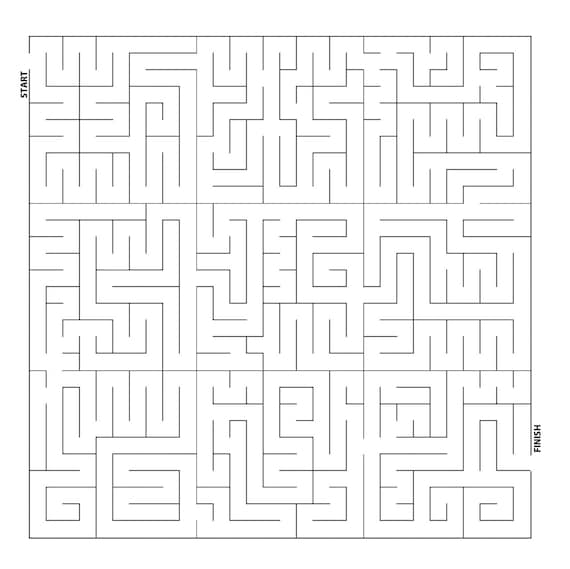 maze puzzle variety pack 24 puzzles 24 printable worksheets etsy canada