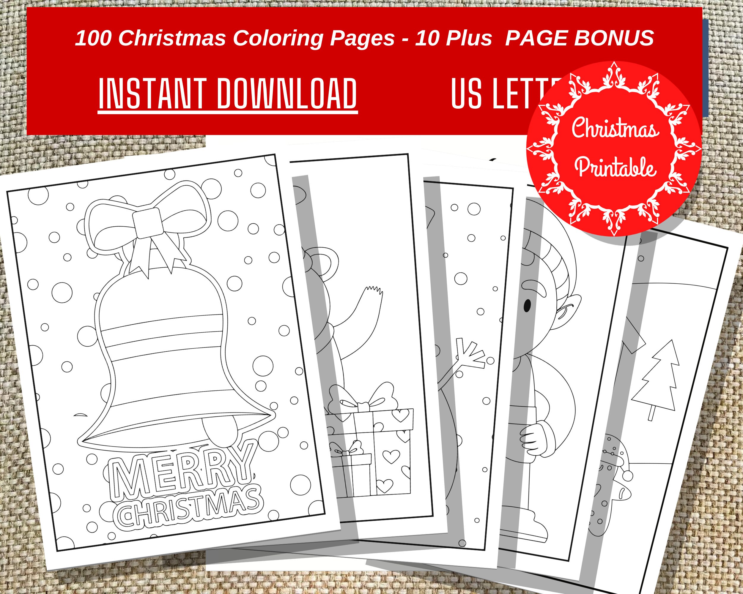 Fun Christmas Coloring Pages Printable , Christmas Coloring Book PDF ...