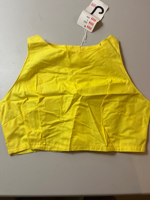 Vintage Jeanie by blue bell Yellow Crop Top