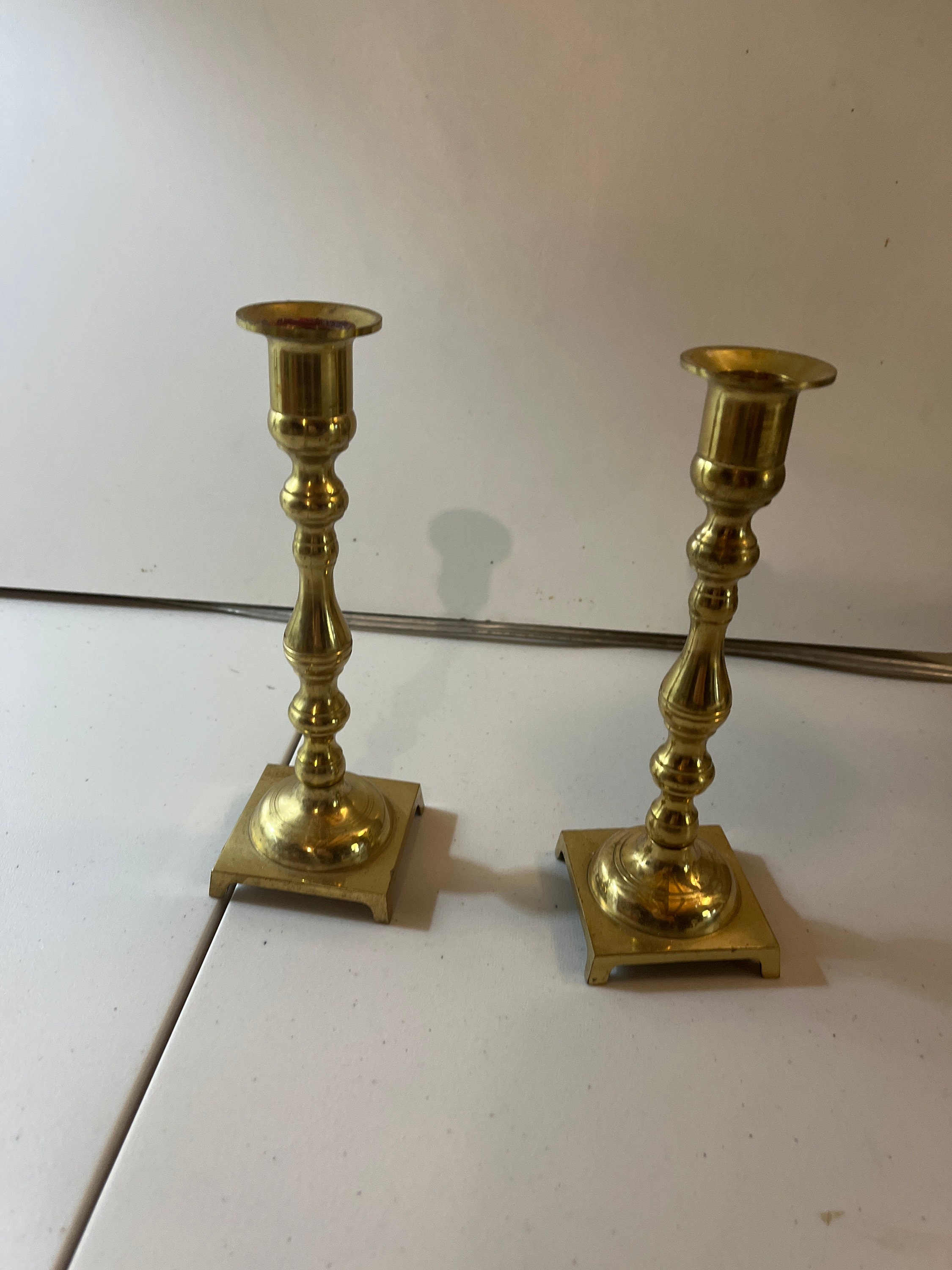 Vintage Brass Candlesticks Etsy