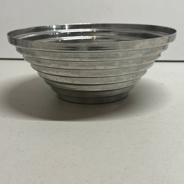 Vintage Alessi Maya Bowl Giulio Confalonieri Stepped Stainless Italy