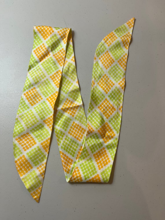 Retro Orange and Green Scarf