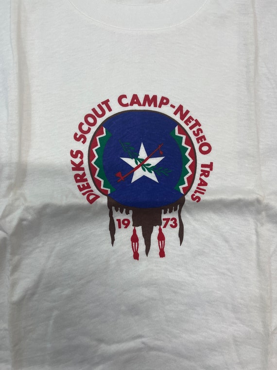 Dierks Scout Camp-Netseo Trails 1973 T-Shirt Mens 