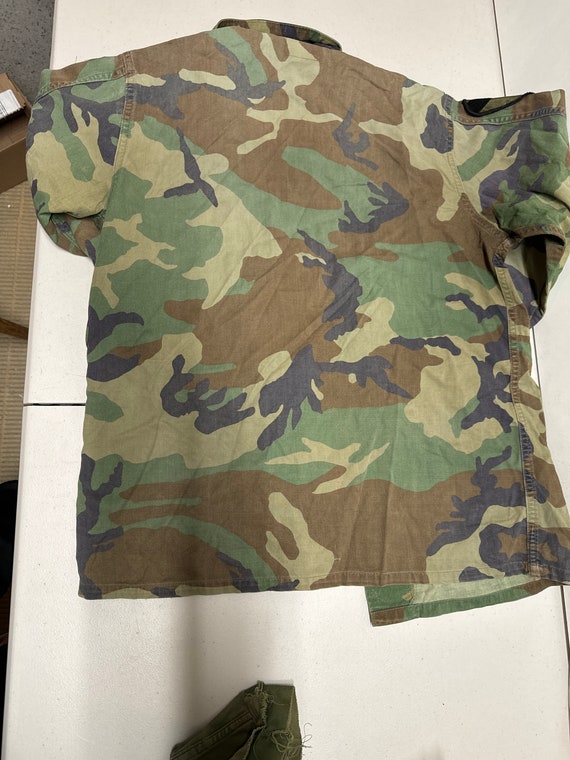 Vintage Military Camo Shirt Jacket with Patches - image 7