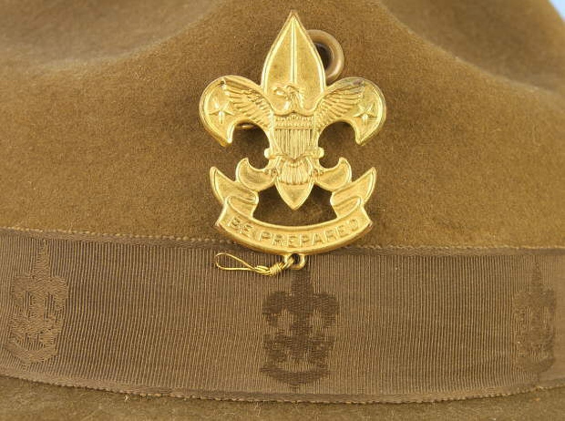 Vintage Felt Boy Scout Campaign Hat Etsy