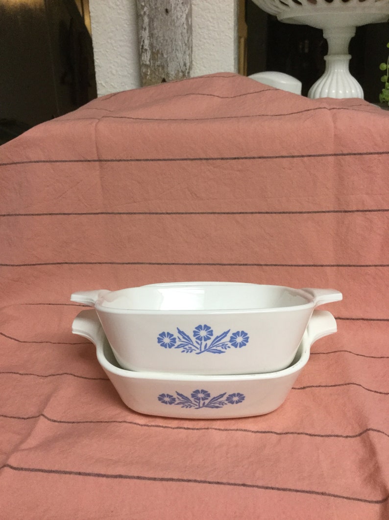 corning ware blue flowers