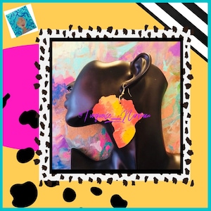 M-262: Pendientes africanos de oro amarillo coral