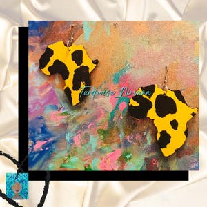 M-269: Pendientes de leopardo amarillo africano