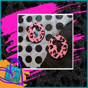 M-189: Pendientes África ovalados en oro rosa y rosa