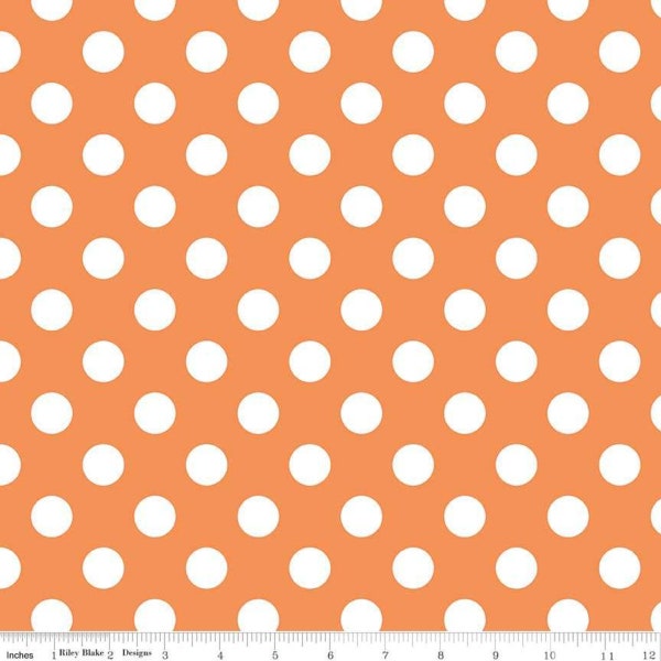 Orange Dots - Sold by the 1/2 yard