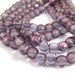 Picasso Amethyst 4mm Cube Czech Glass Beads 50pc #722