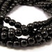 Jet Black 3mm Smooth Round Czech Glass Beads 100pc #911