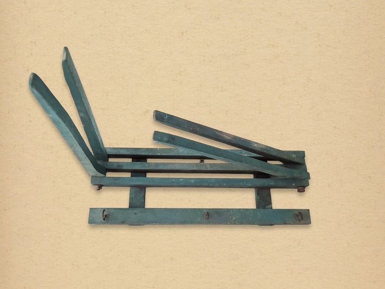 1920s Antique Folding Wall Drying Rack in Original Blue Paint - Etsy