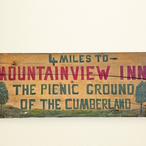 Antique Painted Wooden Tavern Sign