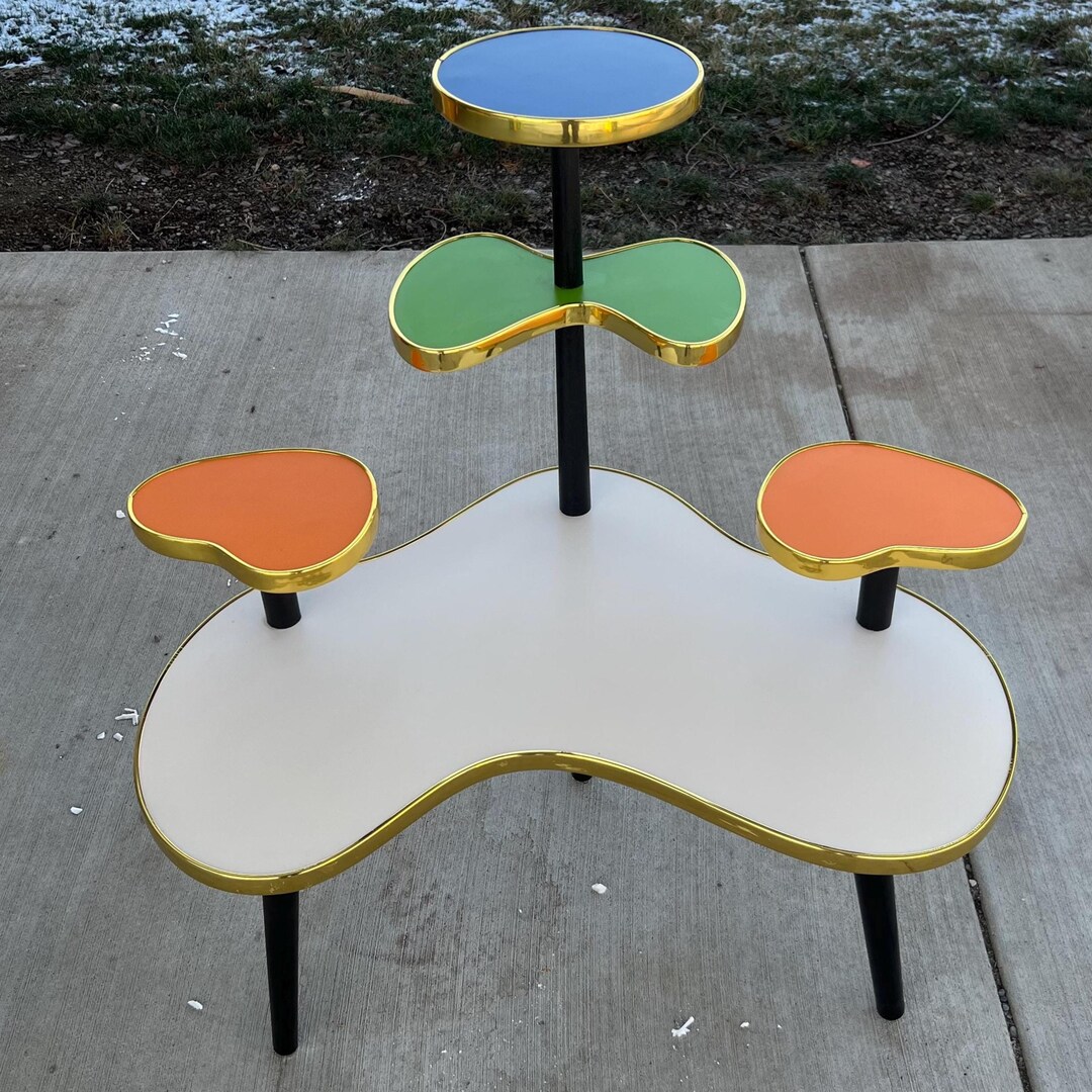 Standee Retro 5 Tier Mid Century Modern Minimalist Retro Plant Stand MCM Plant Stand ...