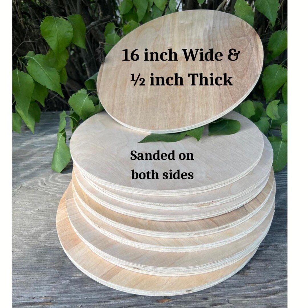 Baltic Birch Wood Circle Disc 16 in Diameter, 16 in Wide , 1/2 Inch ...