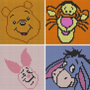 Winnie the Pooh Collection C2C crochet patterns (*Pattern ONLY*)