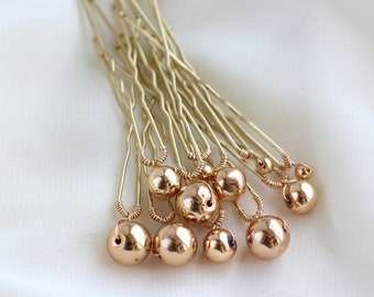 Gold Pearl Hair Pins Wedding Hair Pins Pearl Bridal Hair Pins Pearl Wedding Hair Accessories Pearl Bridal Hair Accessories