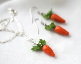 Realistic Carrot Necklace, Food Necklace, Easter Necklace, Vegetables Necklace, Carrot Jewelry, Easter Gift For Kids
