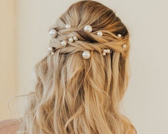 Large Pearl Hair Pins Pearl Wedding Hair Pins Pearl Bridal Hair Pins Pearl Hair Accessories Wedding Hair Accessories