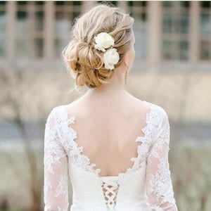 1pcs Ivory Rose Hair Pin Bridal Hair Pin Flower Wedding Hair Pins Flower Bridal hair accessories Wedding hair accessories