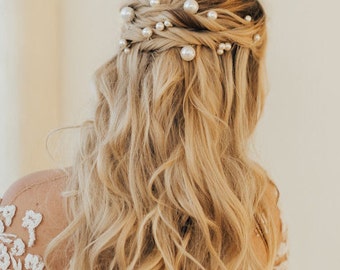 Pearl Hair Pins Set: Bridal Wedding Hair Accessories